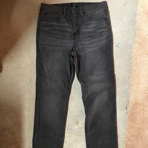 J Crew Factory High Rise Skinny Jeans in Faded Black 29